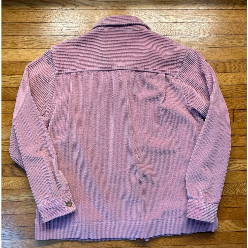 L.L. Bean Women's Comfort Corduroy Relaxed Shirt Medium Petite Adobe Rose EUC - Picture 2 of 5